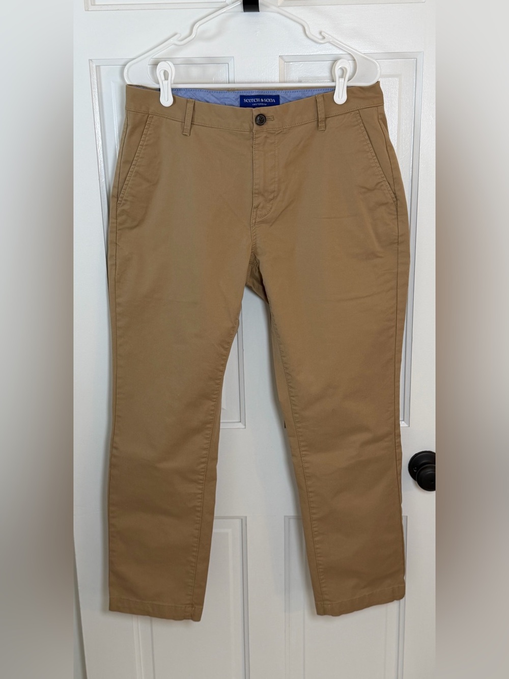 Scotch & Soda Men’s Tan Cotton Stretch Chino Pants 32/30